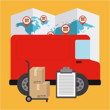 Kurye hizmeti dünya çapında tasarım