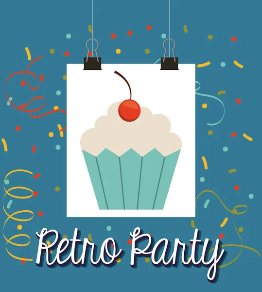 Retro partij viering — Stockvector