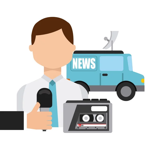 Breaking news design — Stock Vector