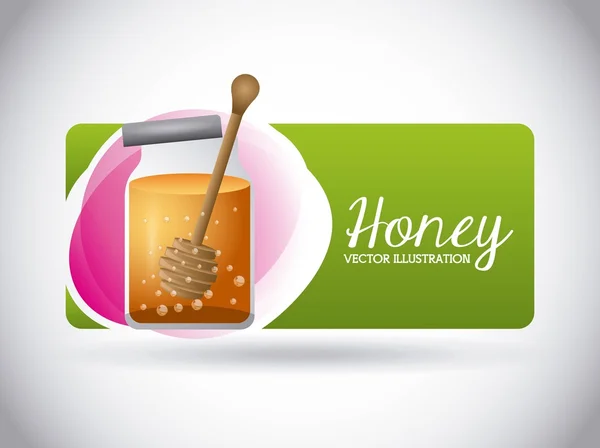 Conception de thérapie au miel — Image vectorielle