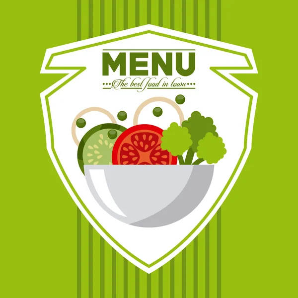 Diseño de menú vegetariano — Vector de stock