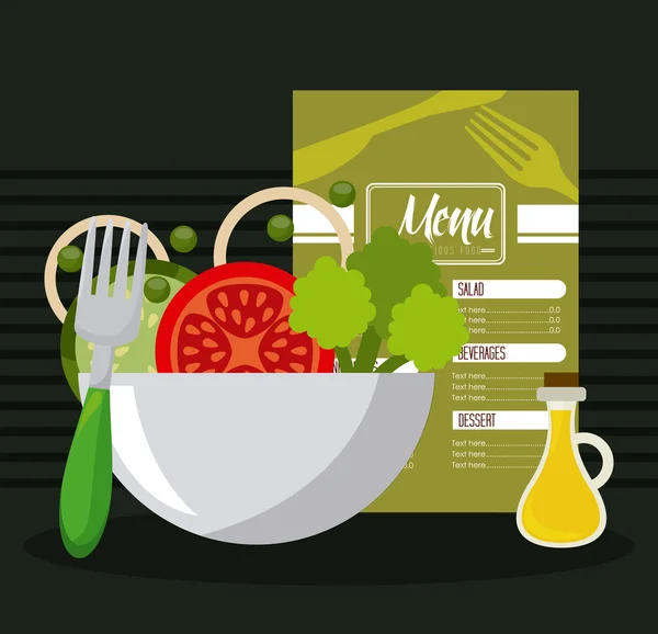 Vegetarian menu design — Stock Vector