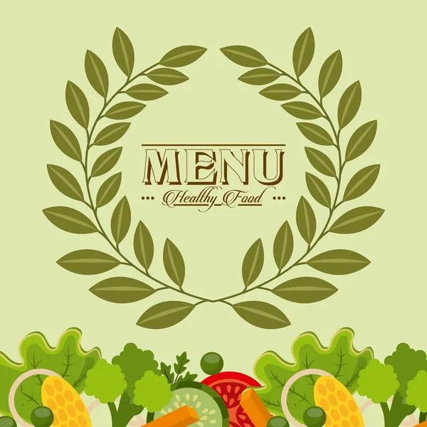 Design de menu végétarien — Image vectorielle