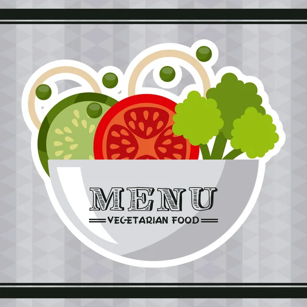 Diseño de menú vegetariano — Vector de stock