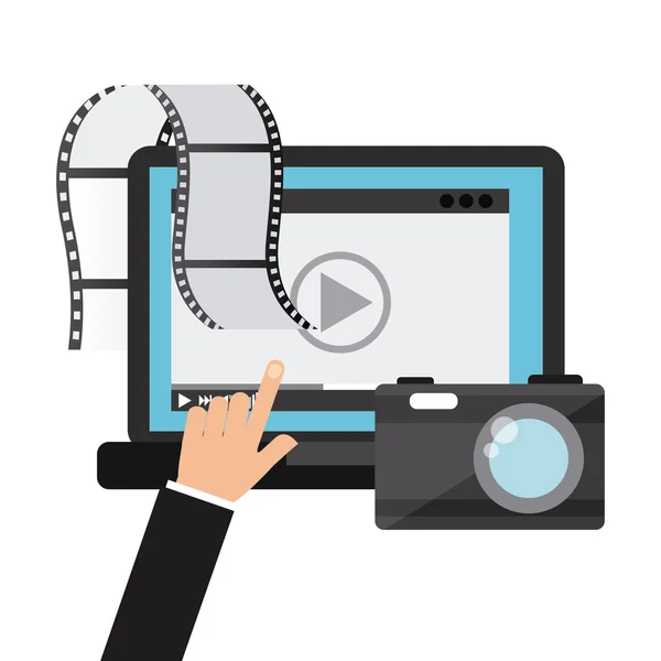 Video player design — Stock Vector