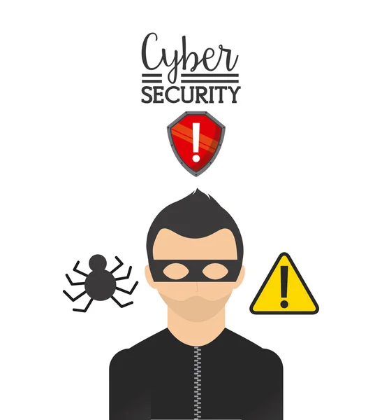 Cyber security design — Stock Vector