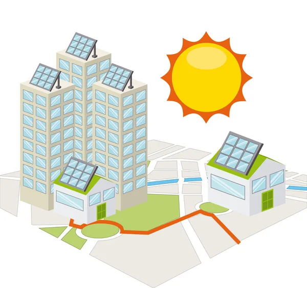 Diseño de energía solar — Archivo Imágenes Vectoriales