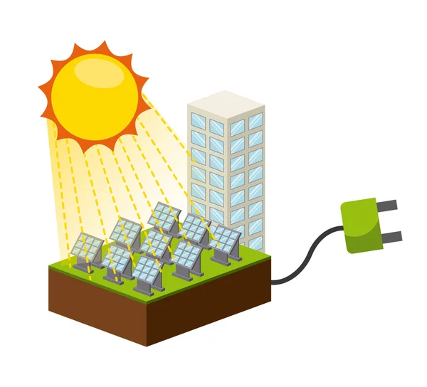 Diseño de energía solar — Archivo Imágenes Vectoriales