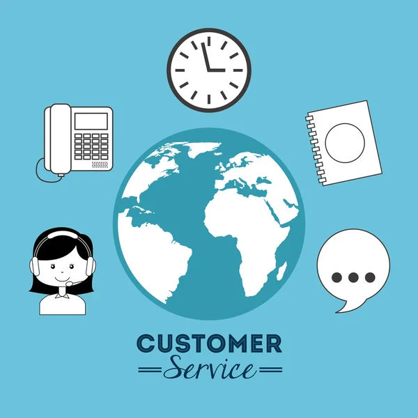 Návrh služeb zákazníkům — Stockový vektor