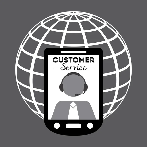 Customer service design — Stock Vector