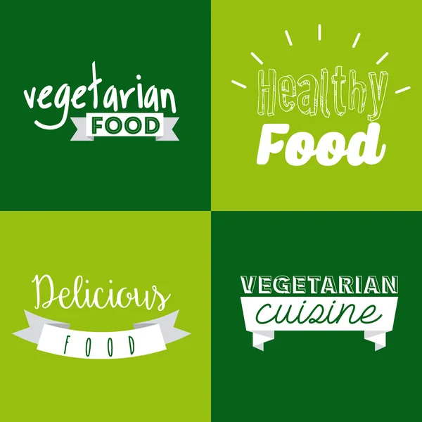 Vegetarian and healthy food design — Stock Vector