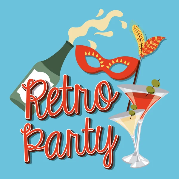 Diseño de fiesta retro — Vector de stock