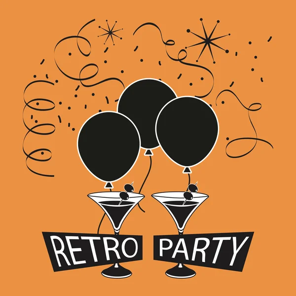 Retro party design — Stock Vector