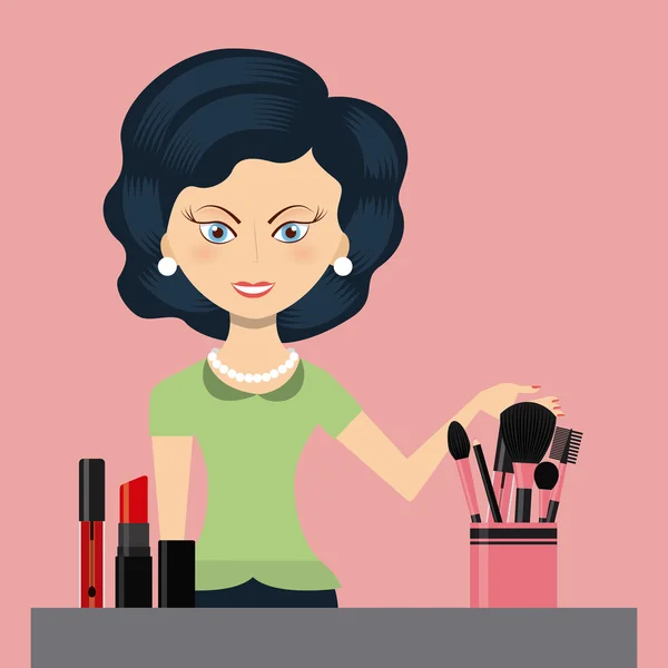 Maquillar moda — Vector de stock