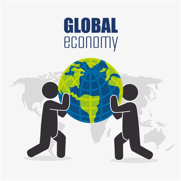 Economía global, dinero y negocios — Archivo Imágenes Vectoriales