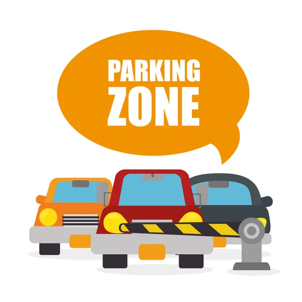 Parking or park zone design — Stock Vector