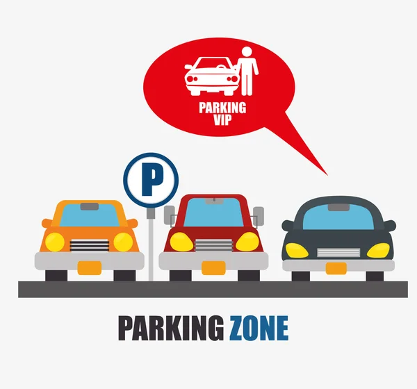 Parking of park zone ontwerp — Stockvector