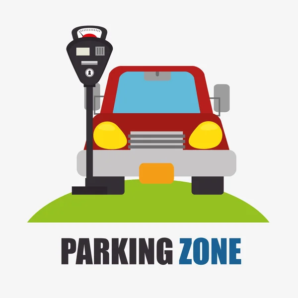 Parking or park zone design — Stock Vector