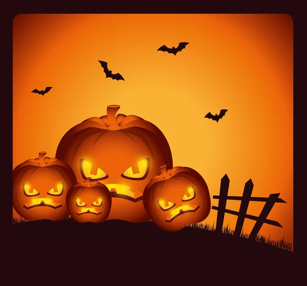 Bonne fête d'Halloween carte de festival — Image vectorielle