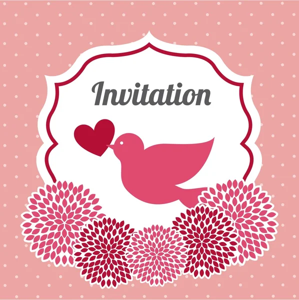 Wedding invitation — Stock Vector