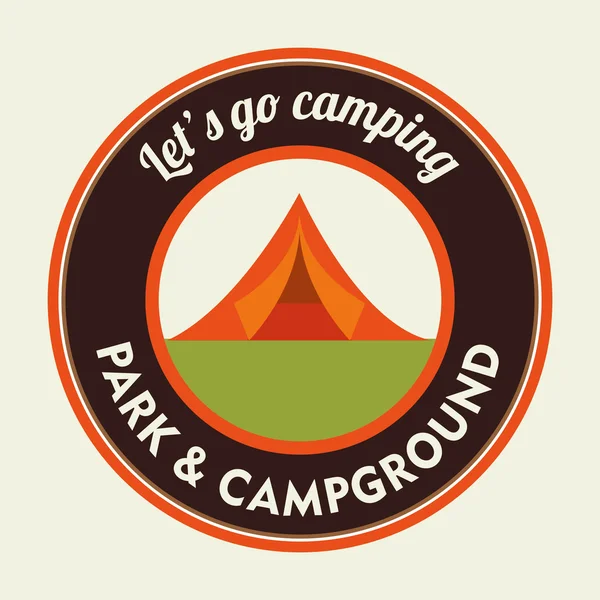 Urlaub und Reisen auf dem Campingplatz — Stockvektor
