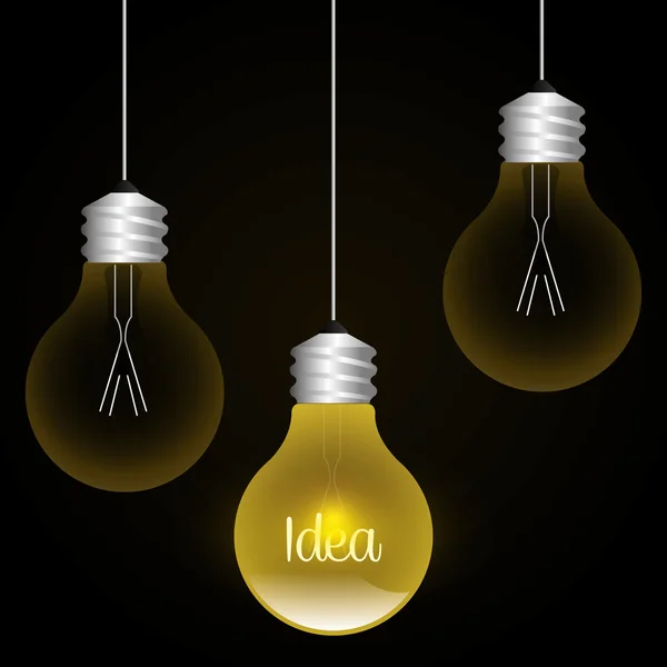 Big idea bulb design — Stock Vector