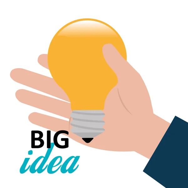 Big idea bulb design — Stock Vector