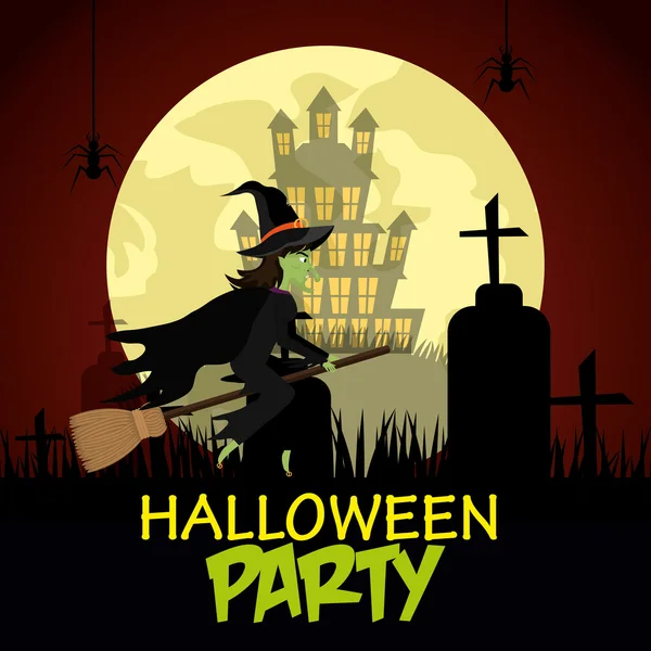 Happy halloween party festivalen — Stock vektor