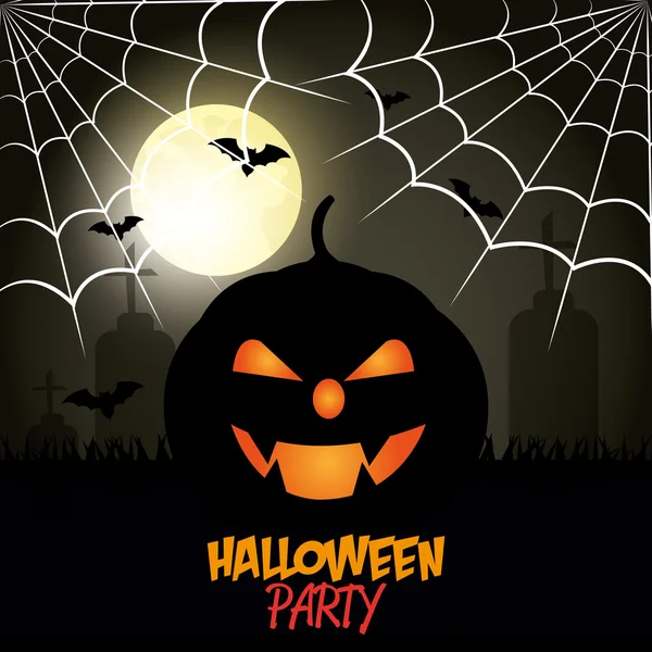 Happy halloween party festivalen — Stock vektor