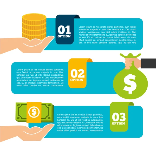 Money infographic — Stock Vector