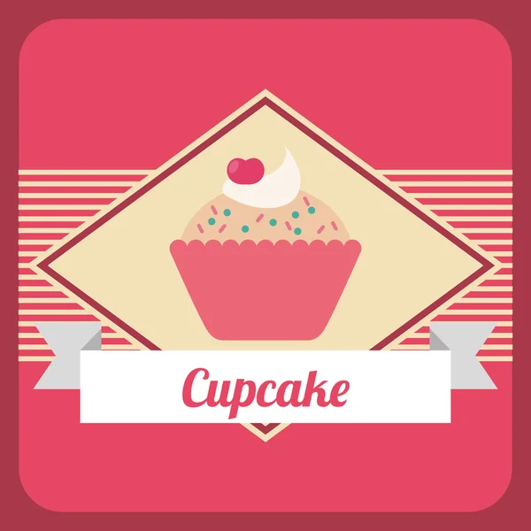 Cupcake kaart — Stockvector