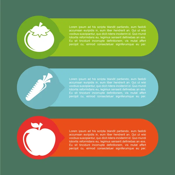 Вегетаріанські інфографіки — стоковий вектор