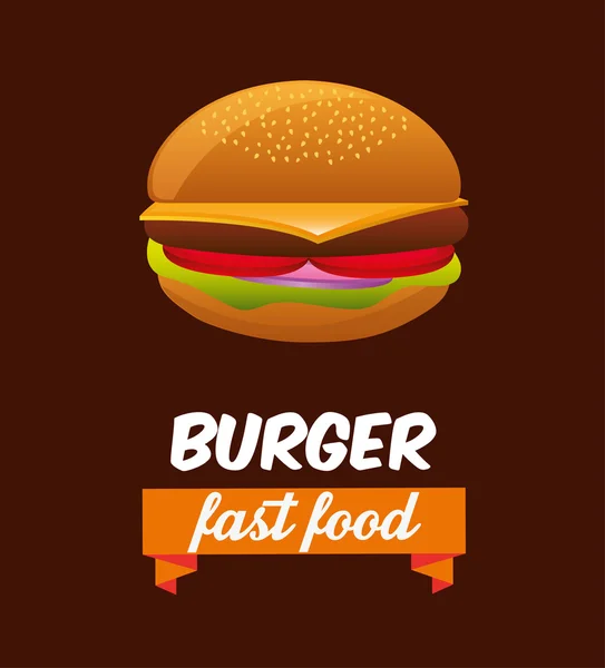 Delicioso fast food — Vetor de Stock