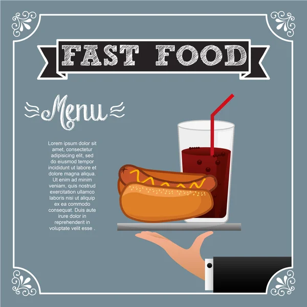 Lezzetli fast food — Stok Vektör