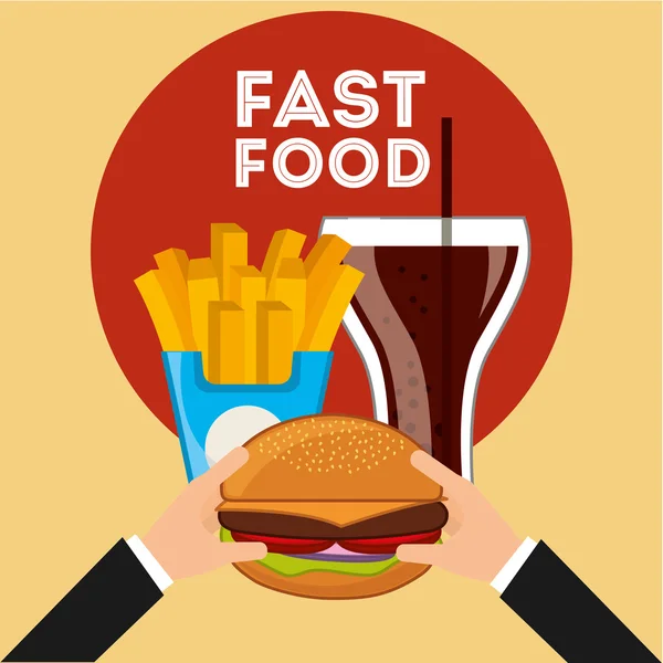 Leckeres Fast Food — Stockvektor