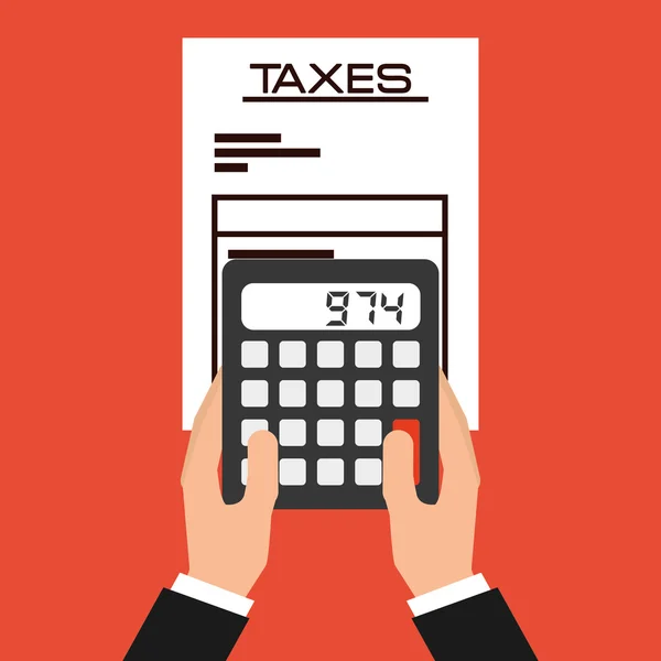 Betaling van de belastingen — Stockvector