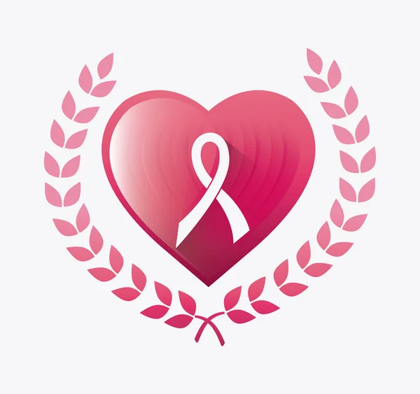 Contro la campagna contro il cancro al seno — Vettoriale Stock