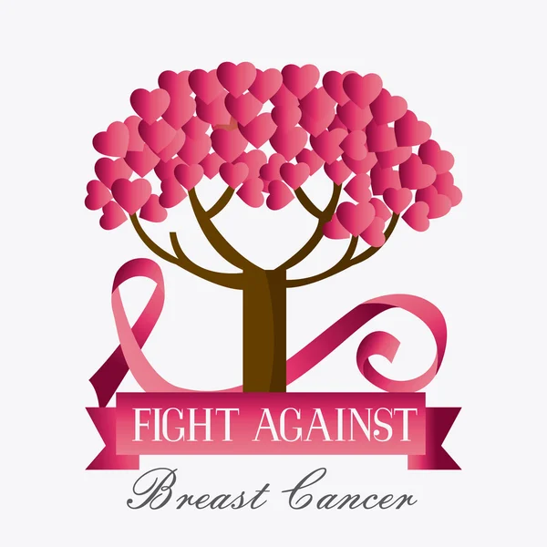 Against breast cancer campaign — Stock Vector