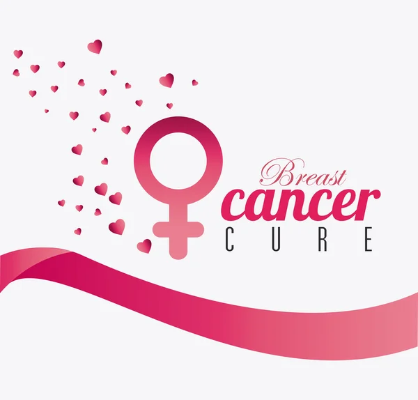 Tegen de borst kanker campagne — Stockvector