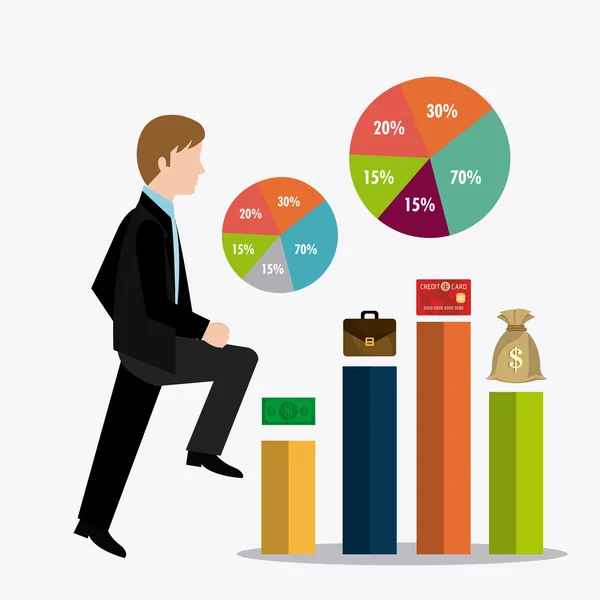 Negócios, dinheiro e recursos humanos —  Vetores de Stock