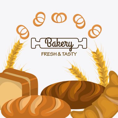 Ekmek, tatlı ve süt bar tasarım.