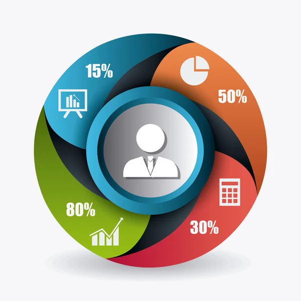 Business growth and money savings statistics — Stock Vector