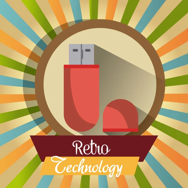 Tecnología retro y vintage gráfica — Vector de stock