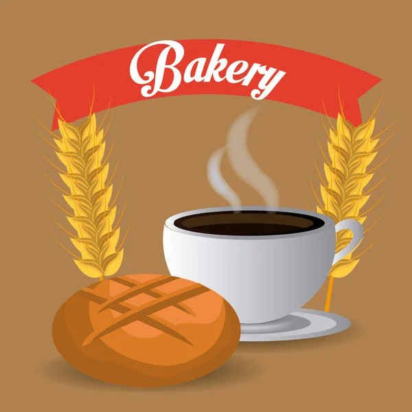 Boulangerie, dessert et bar à lait design . — Image vectorielle