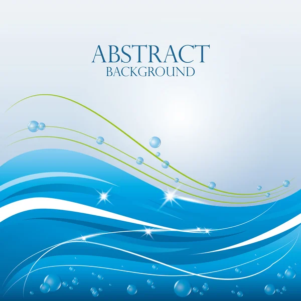 Blue waves abstract background design. — Stock Vector