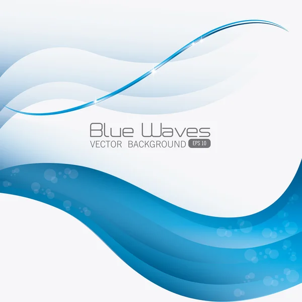 Blue waves design. — Stock Vector