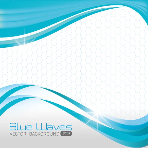 Design de ondas azuis . — Vetor de Stock