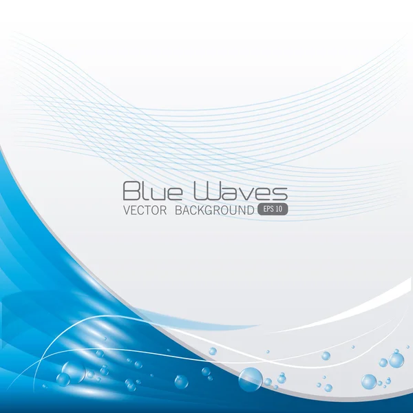 Blue waves design. — Stock Vector