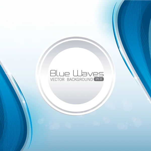 Design blauer Wellen. — Stockvektor