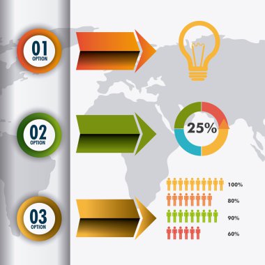 Dünyayla bağlantılar ve iş Infographic